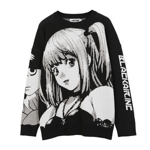 Knitted Harajuku Winter Clothes Women 2020 Oversized Sweaters Long Sleeve Top Gothic Fashion Japanese Kawaii Cartoon Streetwear