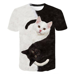 2021 Fashion New Cool T-shirt women3D T-shirt Print Cat Short Sleeve   Tees Female T-Shirt Oversize Y2K Clothes