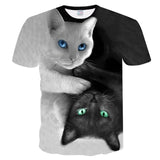 2021 Fashion New Cool T-shirt women3D T-shirt Print Cat Short Sleeve   Tees Female T-Shirt Oversize Y2K Clothes