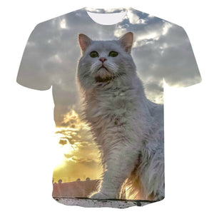 2021 Fashion New Cool T-shirt women3D T-shirt Print Cat Short Sleeve   Tees Female T-Shirt Oversize Y2K Clothes