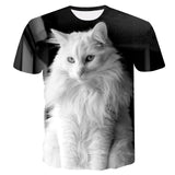 2021 Fashion New Cool T-shirt women3D T-shirt Print Cat Short Sleeve   Tees Female T-Shirt Oversize Y2K Clothes